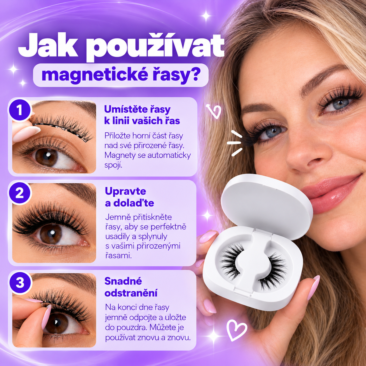 Eloura | Magnetické Řasy Bez Lepidla