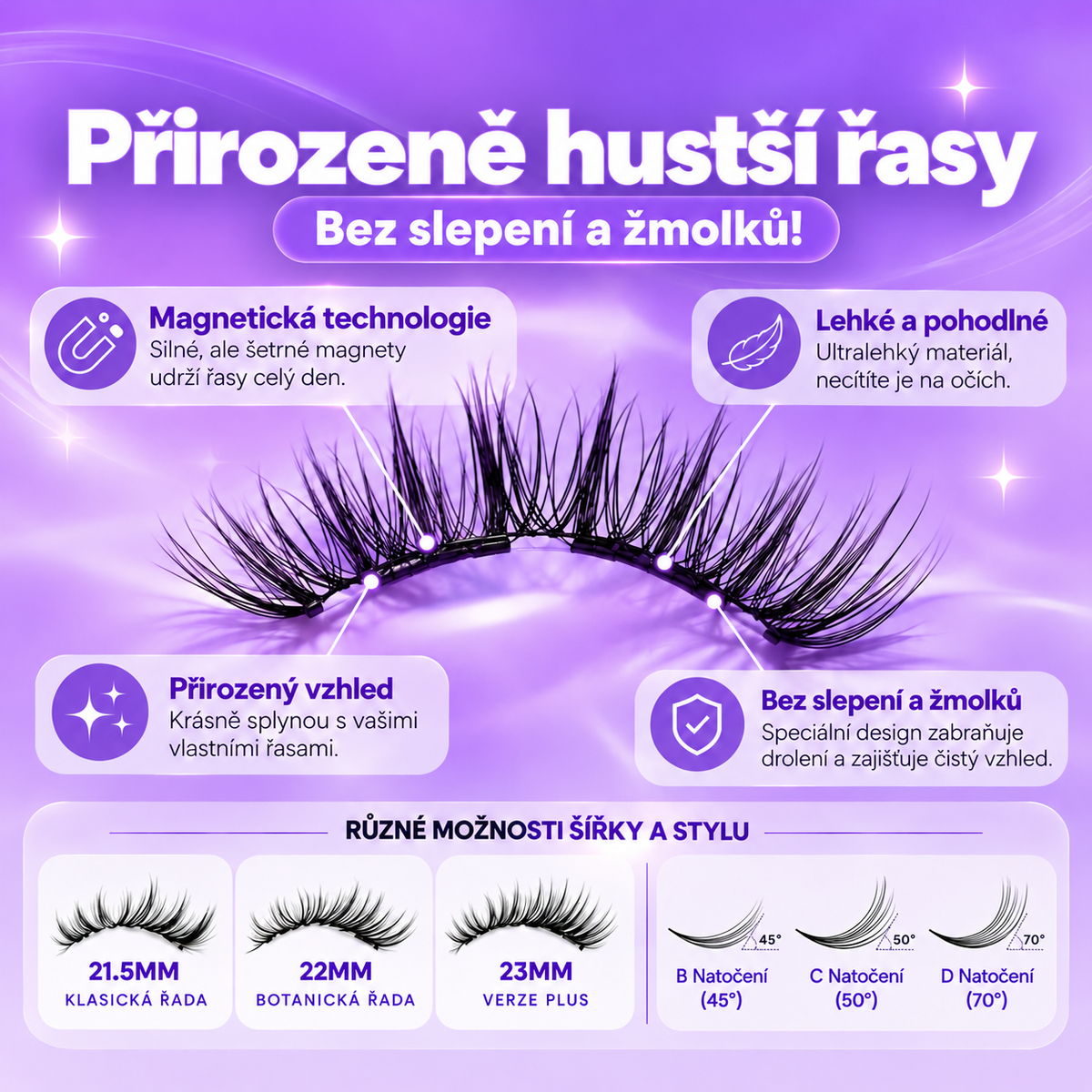 Eloura | Magnetické Řasy Bez Lepidla
